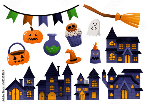 halloween vector set