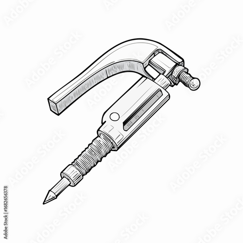 Precision Instrument Detailed Technical Illustration of a Mechanical Device
