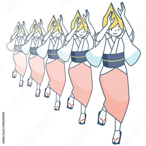 阿波踊りの女踊り