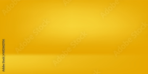 Studio backgrounds. yellow walls for photography space vector simple set with bright gradient spotlight presentation design , futuristic minimal modern luxury premium