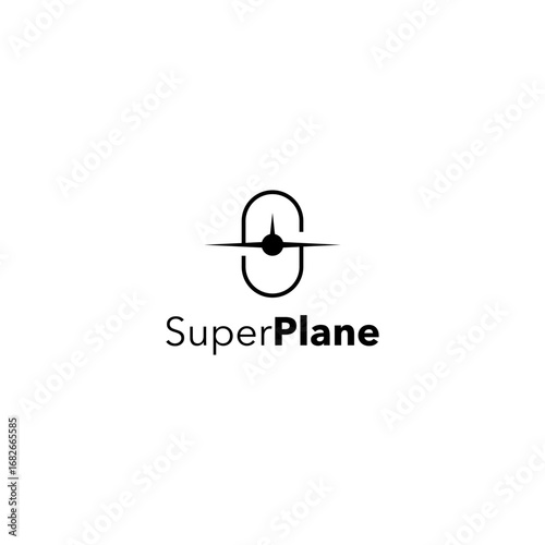 This is logo made from letter S and airplane from the front.