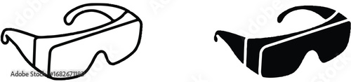  see the image you uploaded  it shows two icons of safety glasses/goggles