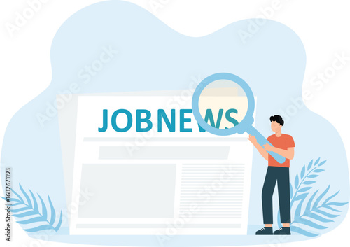 Hiring job vacancies and job search and recruitment, Workgroup and freelance for job concept,
