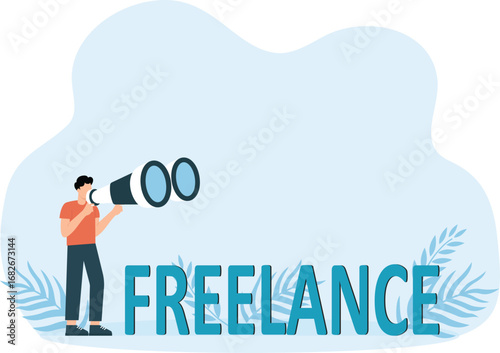 Global with outsourcing of freelance work and International workplace as a non-specific location for piece work, Temporary employees for business success,

