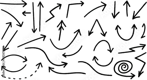 I see the image you uploaded  it’s a collection of hand-drawn arrows in different styles.