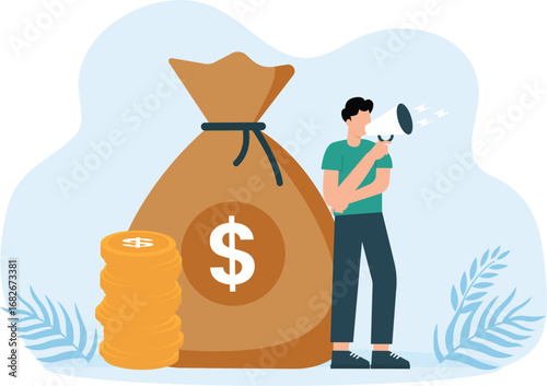 Revenue and profit growth as a financial progress, Arrow symbol for increase and deposit or increase in account money and wealth. Successful entrepreneur for business success concept,

