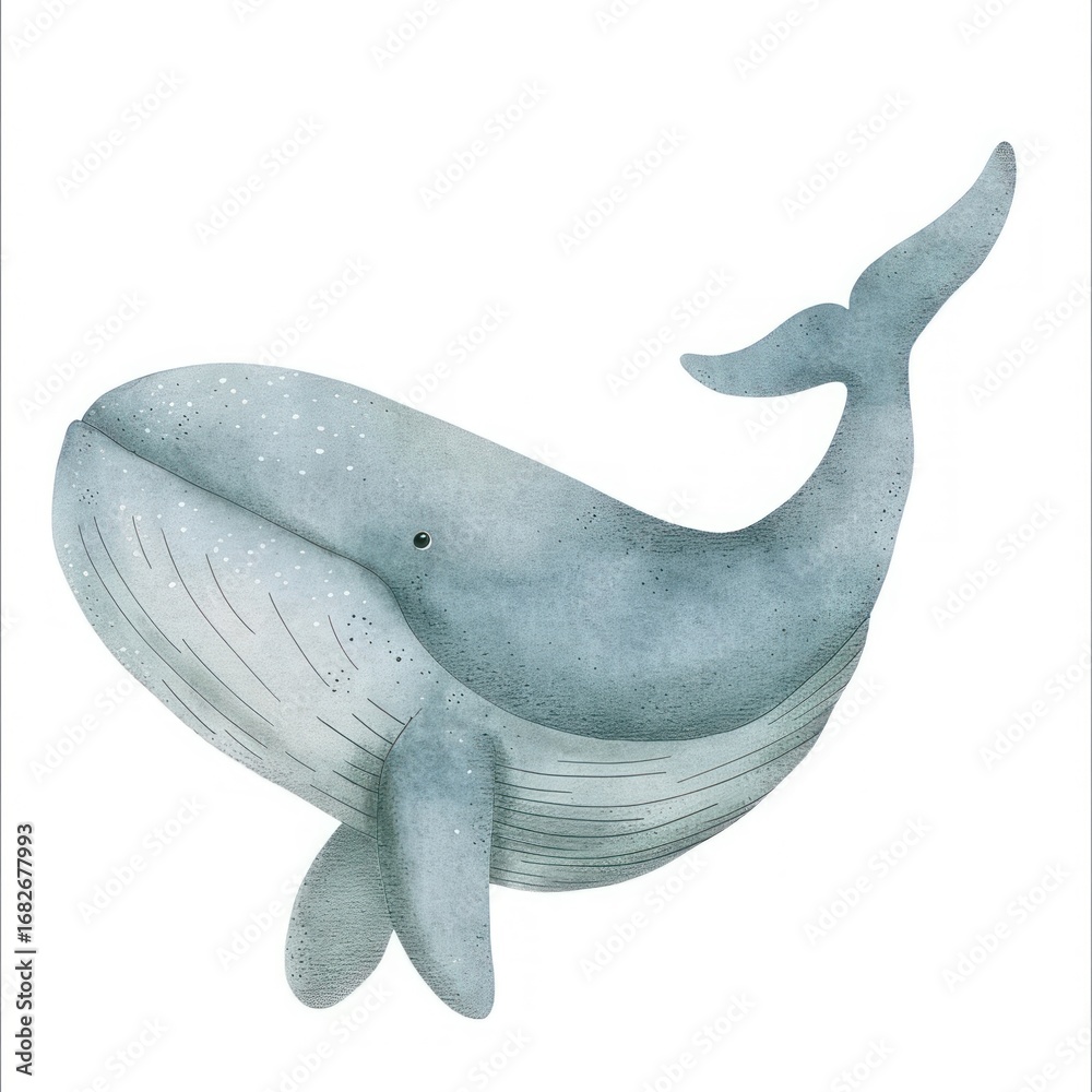 Fototapeta premium Whale art illustration animal.