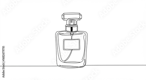 Elegant perfume bottle sketch