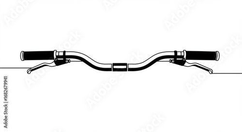 Curved barbell with rubber grips