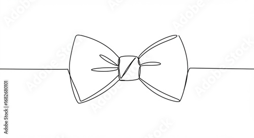 Elegant bow tie outline