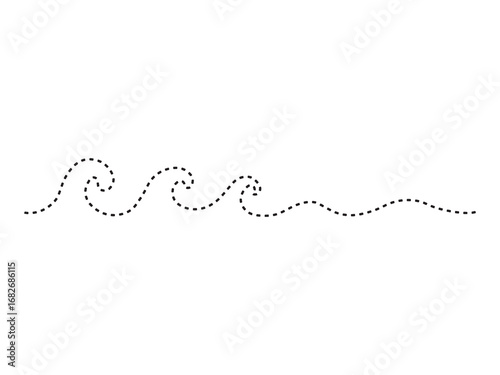 Hand Drawn Dashed Line Art
