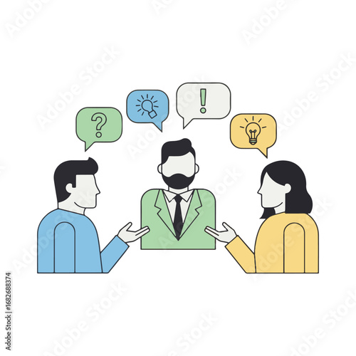discussion vector illustration design