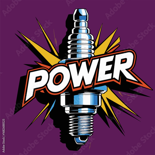 motorcycle spark plug vector