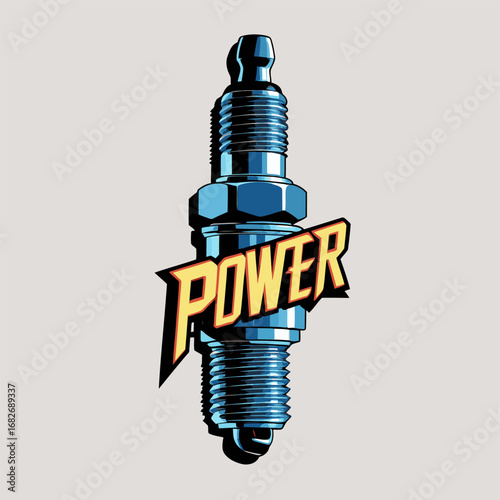 motorcycle spark plug vector