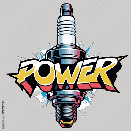 motorcycle spark plug vector