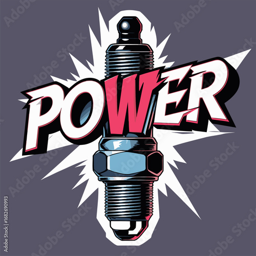 motorcycle spark plug vector