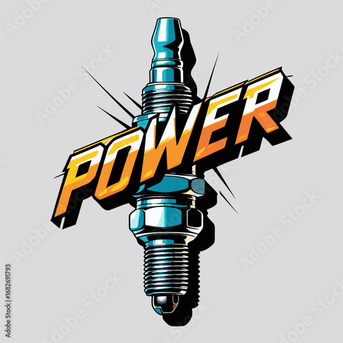 motorcycle spark plug vector