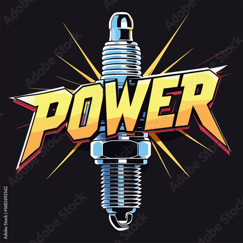 motorcycle spark plug vector