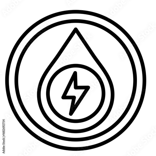 Hydropower Energy  Icon Set Multiple Style Collection