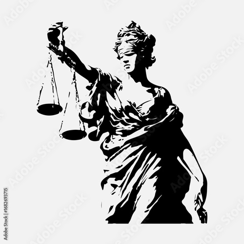  Justice Scales Simple Silhouette Flat Vintage Style Retro Black Icon Symbol, Lady Justice Concept And Goddess Perched  Justice Scales Clip Vector Art Clothing