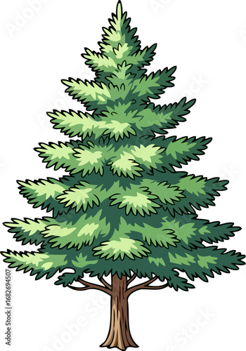 majestic evergreen natures timeless symbol of resilience and serenity, isolated on transparent background