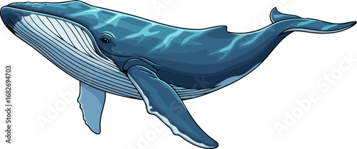 majestic humpback whale ocean giant, graceful swimmer, deep blue beauty, marine mammal, underwater world, isolated on transparent background