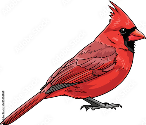 majestic northern cardinal a vibrant symbol of love, hope, and the joy of springtime, isolated on transparent background