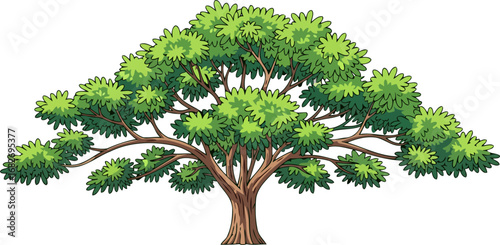 mighty oak tree symbol of strength, resilience, and timeless nature, isolated on transparent background