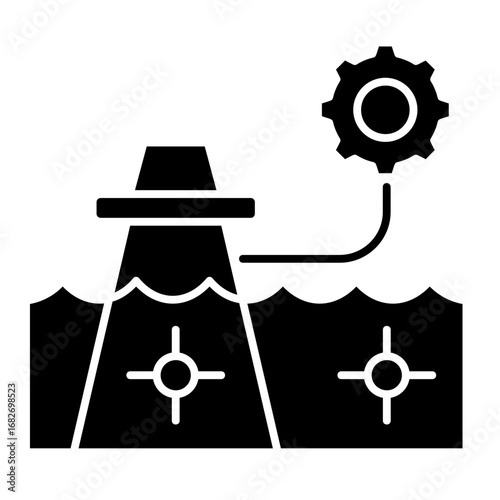 Offshore Wind Power  Icon Set Multiple Style Collection