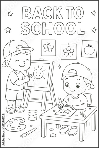 Material for coloring book