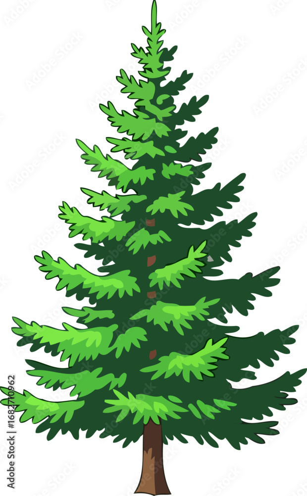 Fototapeta premium evergreen conifer majestic symbol of natures resilience and timeless beauty, isolated on transparent background