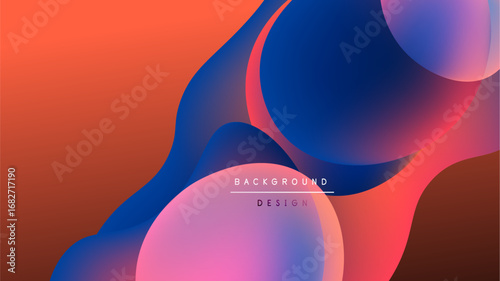 Abstract fluid shapes blend vibrant colors. Gradient transitions create dynamic visual effect. Modern design element for backgrounds.