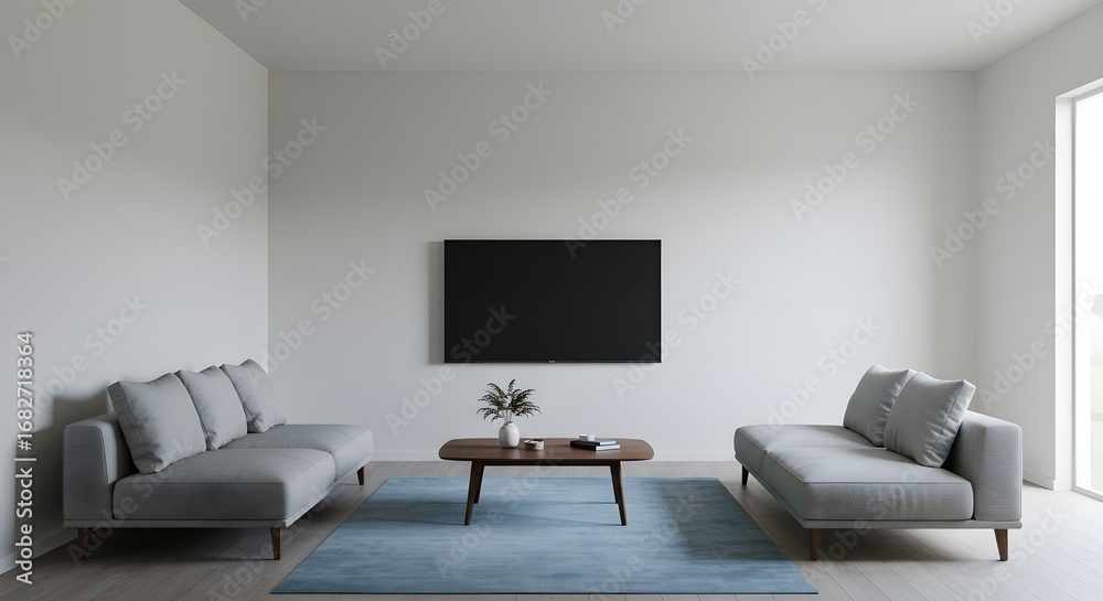 Obraz premium Modern living room interior mockup
