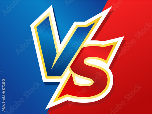 Dynamic Versus Logo with a Striking Lightning Bolt Design for a Competitive Showdown