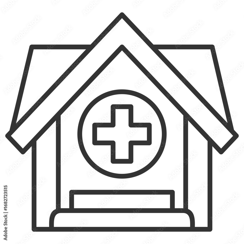 Fototapeta premium Clinic Outline Icon