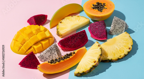 fresh fruit on a plate