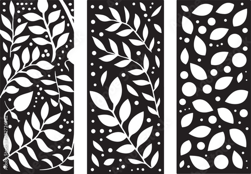 Wall panel laser cut design vector featuring intricate geometric and ornamental patterns, perfect for wall art, home décor, partitions, and modern interior decoration.