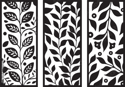 Wall panel laser cut design vector featuring intricate geometric and ornamental patterns, perfect for wall art, home décor, partitions, and modern interior decoration.