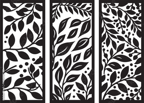 Wall panel laser cut design vector featuring intricate geometric and ornamental patterns, perfect for wall art, home décor, partitions, and modern interior decoration.