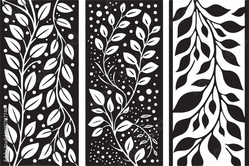 Wall panel laser cut design vector featuring intricate geometric and ornamental patterns, perfect for wall art, home décor, partitions, and modern interior decoration.