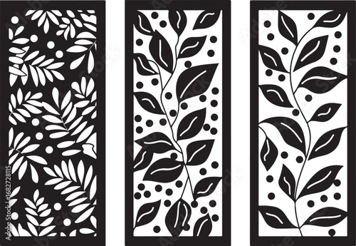Wall panel laser cut design vector featuring intricate geometric and ornamental patterns, perfect for wall art, home décor, partitions, and modern interior decoration.