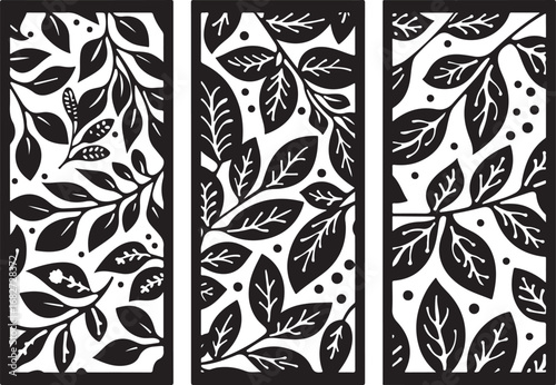 Wall panel laser cut design vector featuring intricate geometric and ornamental patterns, perfect for wall art, home décor, partitions, and modern interior decoration.