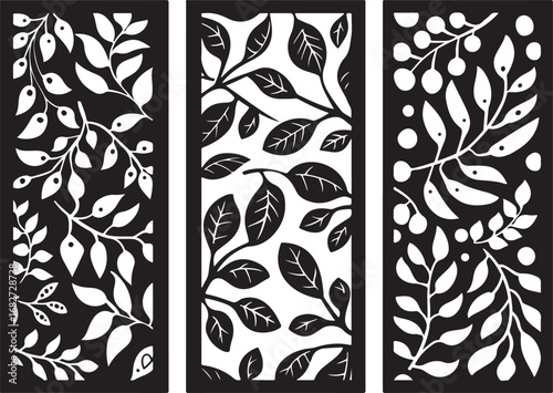 Wall panel laser cut design vector featuring intricate geometric and ornamental patterns, perfect for wall art, home décor, partitions, and modern interior decoration.