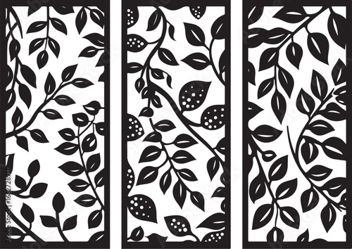 Wall panel laser cut design vector featuring intricate geometric and ornamental patterns, perfect for wall art, home décor, partitions, and modern interior decoration.