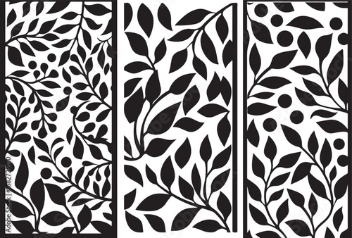 Wall panel laser cut design vector featuring intricate geometric and ornamental patterns, perfect for wall art, home décor, partitions, and modern interior decoration.