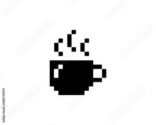 pixel coffee vector