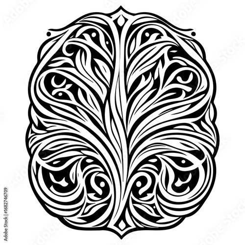 Ornamental flourish with intricate detailing a testament to unique design aesthetics showcasing
