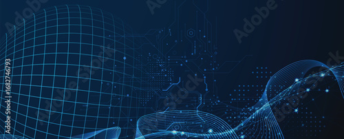 Abstract circuit internet technology for business concept background