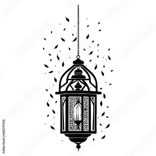 Ornate decorative lantern artwork with intricate designs emitting a radiant light enhancing