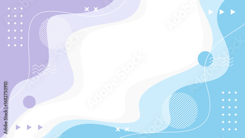Abstract blue and purple pastel geometric background. Modern vector wallpaper. Suitable for web design, banners, templates, covers, posters, and more